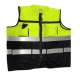 Phosphorescent vest - black with two reflective strips